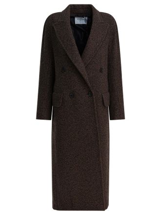 Max Mara Womens Black Wool Cashmere Coat - Dark Brown - Size EU 36 (Womens)