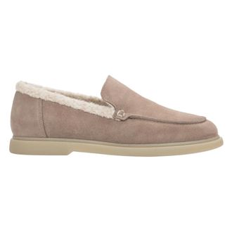 Estro & Luminara Schoenen, Dames, Bruin, 36 EU, Leer, Gevoerde Velours Instappers