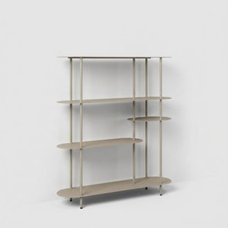Les Tendances Librer&iacute;a Moderna De Metal Saturno Con 5 Estantes - Gris Paloma
