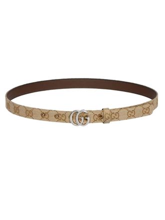 Gucci Beige GG Logo Buckle Belt