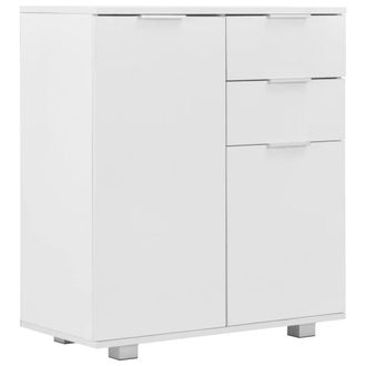 Berkfield Home Sideboard High Gloss White 71x35x76 cm Engineered Wood | Size: 71 x 35 x 76 cm