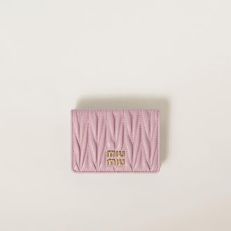 Miu Miu Matelass&eacute; nappa leather card holder