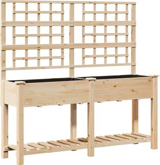 vidaXL Vidaxl - Garden Planter Beige 161 x 46 x 152.5 cm Solid fir wood