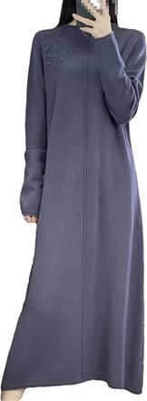 Generic Womens Long Dresses Cashmere and Wool Knit Jumpers Dresss