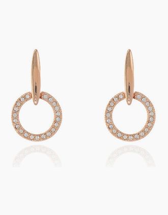 Cachet London Womens Cachet London Lara Drop Rose Gold Earrings