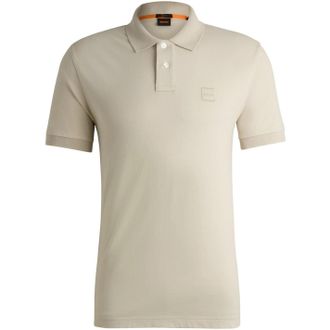 HUGO BOSS Heren Boss Hbo Passenger Premium Design Poloshirt in Licht Beige