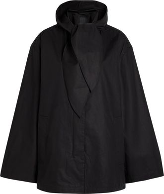 Toteme Hooded Scarf-effect Cotton Jacket - Black - 32 (UK4 / Xxs)