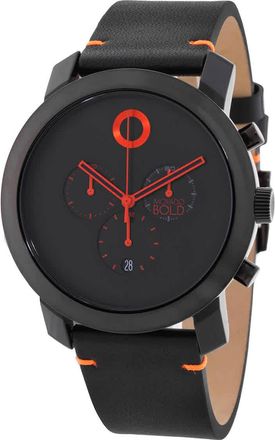 Movado Trend Impulse Chronograph Quartz Black Dial Mens Watch 3601068