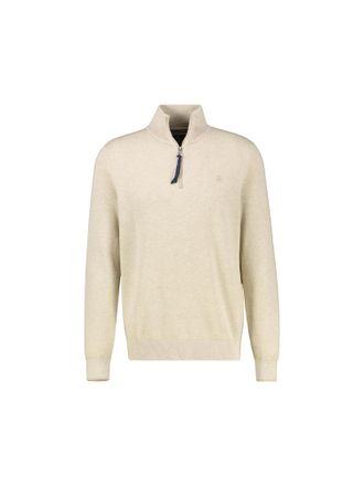 Lerros Troyer LERROS LERROS Herren Stricktroyer in lebendiger Optik, Herren, Gr. 3XL, beige (tender beige melange), 100% Baumwolle, ohne Ausschnitt, Pullover