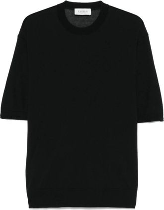 Laneus Zwarte Crew Neck T-shirts en Polos - Heren - T-shirts - Zwart - XL - Tops