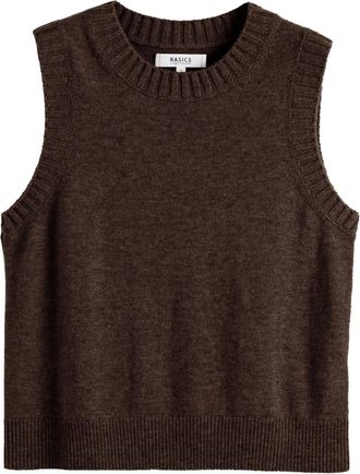 Chinti and Parker wool blend sleeveless knitted vest - Brown
