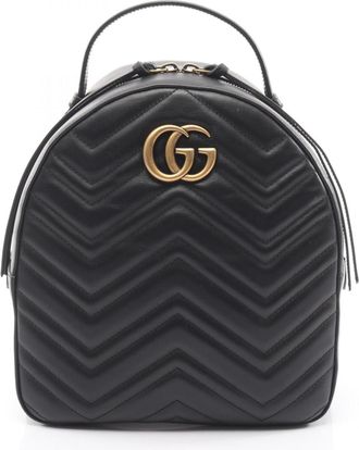 Gucci Black Leather Backpack (Pre-Owned)