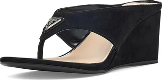 Guess Marchon Womens Wedge Shoes Black : 9.5 M, Suede