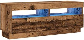 vidaXL Vidaxl - Mueble tv luces led madera ingeniería envejecida 100x35x40 cm