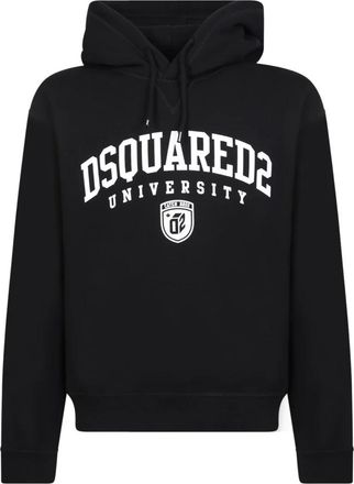 Dsquared2 University Cool Hoodie - Heren - Hoodies - Zwart - S - Katoen - Hoodies & sweatvesten
