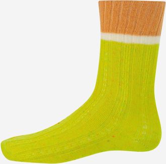 ANT45 Womens Wool Blend Short Socks Yellow