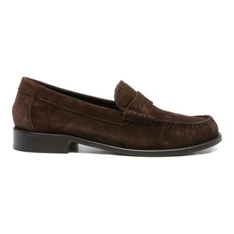 PARIS TEXAS Schoenen, Dames, Bruin, 36 EU, Suède, Suede Penny Loafer Moccasins