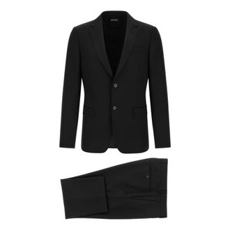 Ermenegildo Zegna Single-Breasted Blazer and Trousers - male - Zegna - Single Breasted Suits - Black - M - Suits
