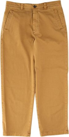Paul Smith Brown Organic Stretch Cotton Straight-Leg Pants