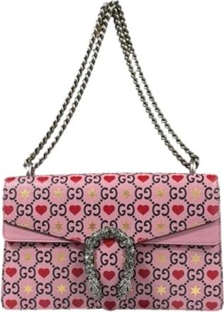 Gucci Pre-owned Vintage Schoudertas - Dames - Vintage Schoudertas - Roze - ONE Size - Leer - Vintage
