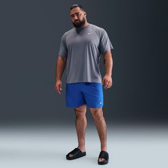 Nike Mens Swim Breaker Essential 7 Brief-Lined Volley Short (Big & Tall) in Blue | NESSF587-494