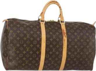 Louis Vuitton Pre-owned Weekend Bags, female, Brown, Size: ONE SIZE Pre-owned Canvas Weekend Bag