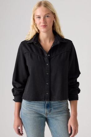 Levi's Shacket Logan - Mujer - XS - Negro / Tencel Rebel Edge Top