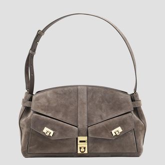 Ferragamo Brown Leather Hug Multipocket (L)