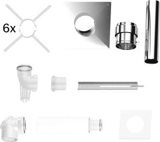 Bosch Accesorio De Escape Fc-set80-c93x (arriba) Juego De Construcci&oacute;n B&aacute;sico C93x, D:80/125mm, Acero Inoxidable, 7738112545