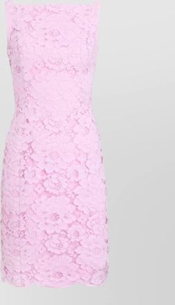 Patou lace dress fitted silhouette square neckline