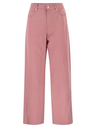 Max Mara Smmonorata 5-Pocket-Hose aus Baumwolle und Leinen