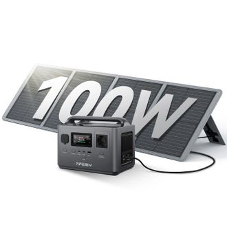 OEM Estaci&oacute;n De Energ&iacute;a Port&aacute;til - Aferiy - 256wh (400w) - Panel Solar Plegable De 100w - Bater&iacute;a Lifepo4 - Inversor 400w/ups