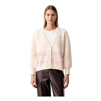 Guess 4G Logo Cardigan - Dames - Truien - Beige - Maat: XS