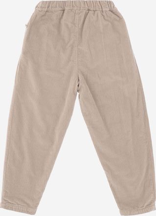 1+ in the family Girls Trousers With Decorative Ruffles - Beige Cotton