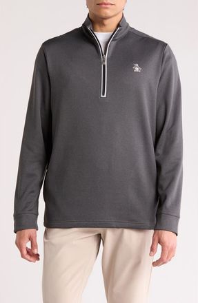 Original Penguin Long Sleeve Half-Zip Fleece Pullover in Caviar Heather at Nordstrom Rack, Size Xx-Large