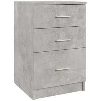 vidaXL Vidaxl - Mesita De Noche Madera Contrachapada Gris Hormig&oacute;n 40x40x63 Cm