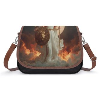 Generic Greece Goddess And Moon Womens Crossbody Bag Fashion Shoulder Handbags Message Tote Bag with Adjustable Strap