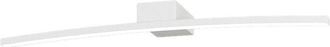 Top-Light Applique Moderna Curved Metallo Bianco Diffusore Bianco Led 6W Naturale 50Cm