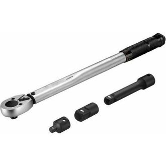 OEM Llave Dinamom&eacute;trica, Calibrada 3/8 (19-110 Nm) De Longitud 37,5 Cm Con Certificaci&oacute;n, Convertidor De Par, Adaptador, Barra De Extensi&oacute;n En Estuche Htw