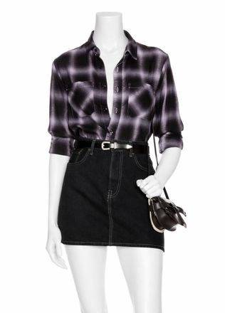 Amiri Shadow Plaid Button-Down Shirt- Lavendar