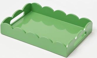 Mrs. Alice Small Scalloped Lacquer Tray in Green at Nordstrom