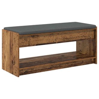 vidaXL Banco De Entrada Con Coj&iacute;n Madera Vieja 103 X 38 X 45 Cm Vidaxl