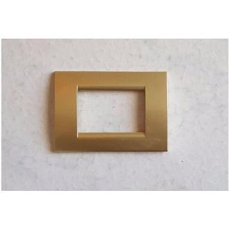 Trade Shop Trade Shop - Placca Placche Placchete Compatibili Living Light In Abs 3 4 7 Posti Colorate - Oro Satinado