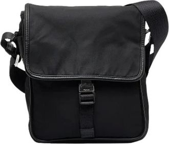 Prada Pre-owned Cross Body Bags, female, Black, Size: ONE SIZE Pre-owned Nylon Crossbody Bag