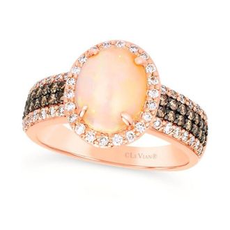 Le Vian Ladies Neopolitan Opal Rings set in 14K Strawberry Gold