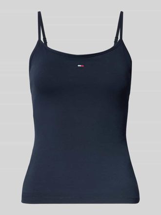 Tommy Jeans Slim Fit Tr&auml;gertop aus Baumwoll-Mix in Marine, Gr&ouml;&szlig;e XS