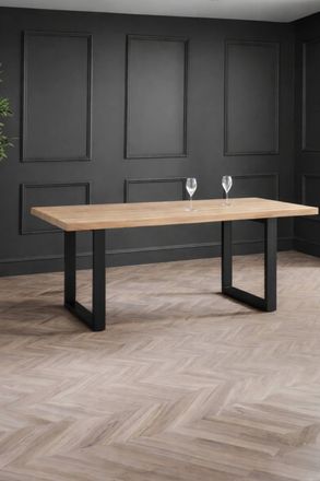 Julian Bowen Berwick Rectangular 4-6 Seater Dining Table in Light Oak