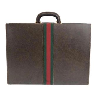 Gucci Pre-owned Sheline Leather Briefcase - Heren - Vintage Handtas - Bruin - ONE Size - Leer - Vintage