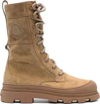 Moncler Suède veterlaarzen - Beige