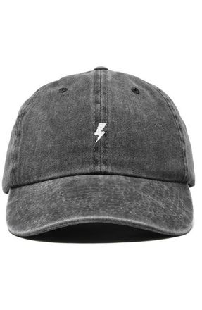 Dalix Lil Bolt Dad Cap in Washed Black at Nordstrom